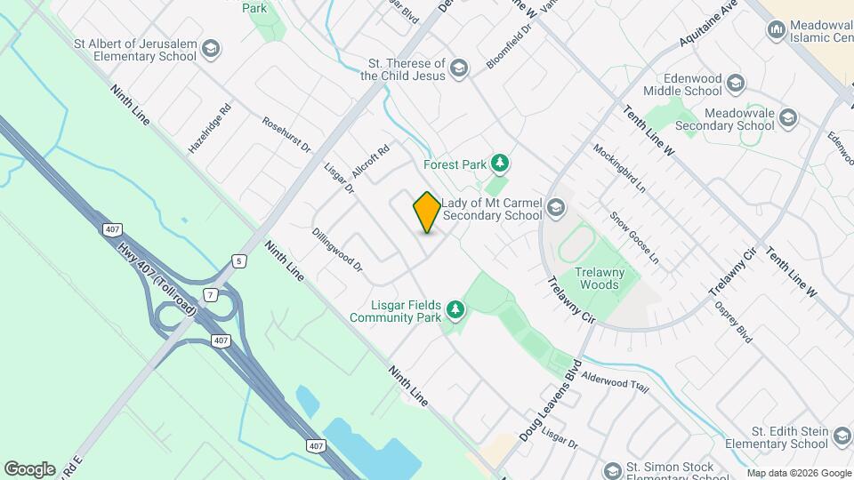 6910 Bansbridge Crescent Map and Location Details