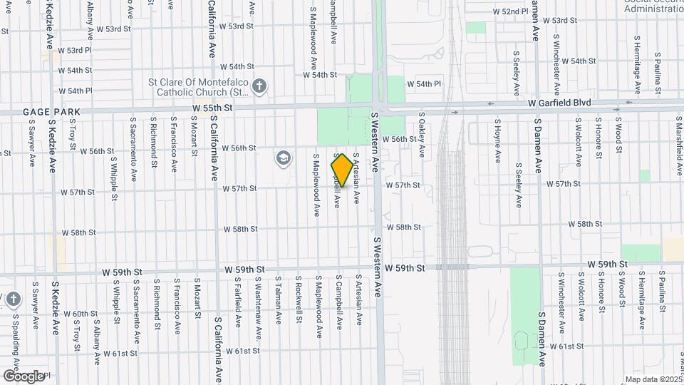 5707 S Campbell Ave Map and Location Details