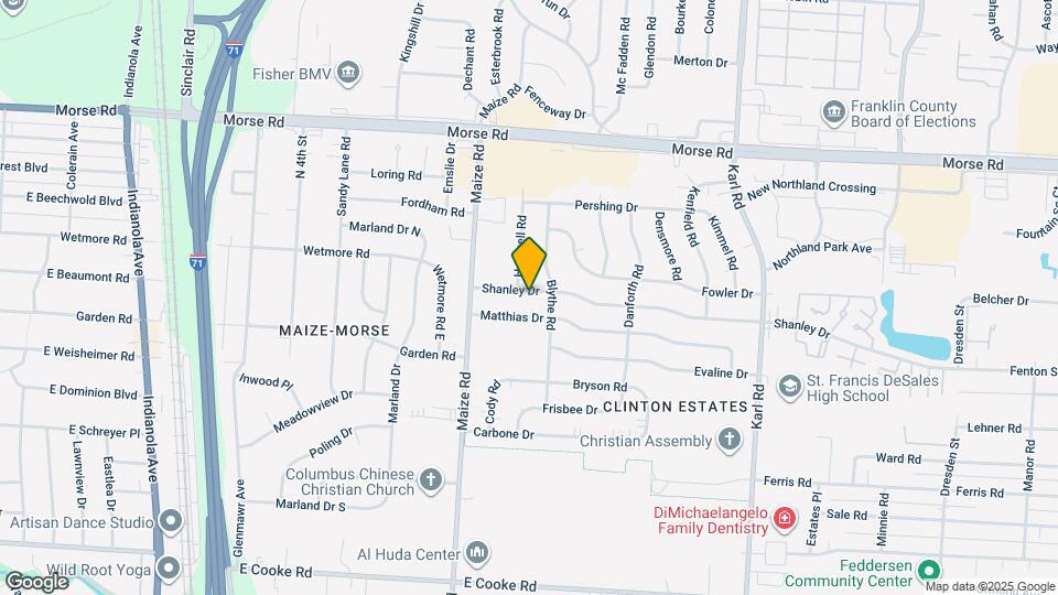 1237 Shanley Dr Map and Location Details