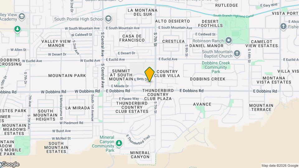 526 E Milada Dr Map and Location Details