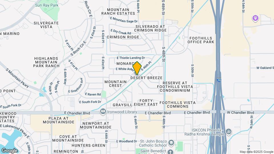 4627 E White Aster St Map and Location Details