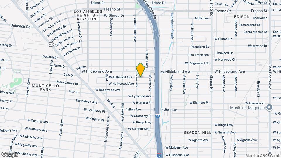 1334 W Lullwood Ave Map and Location Details