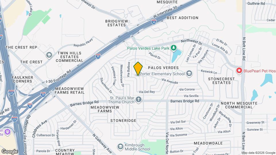 1121 Via Del Rey Map and Location Details