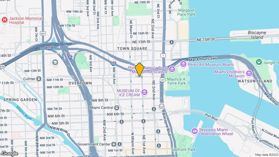 E11even CLUB Hotel & Residences Miami Map and Location Details