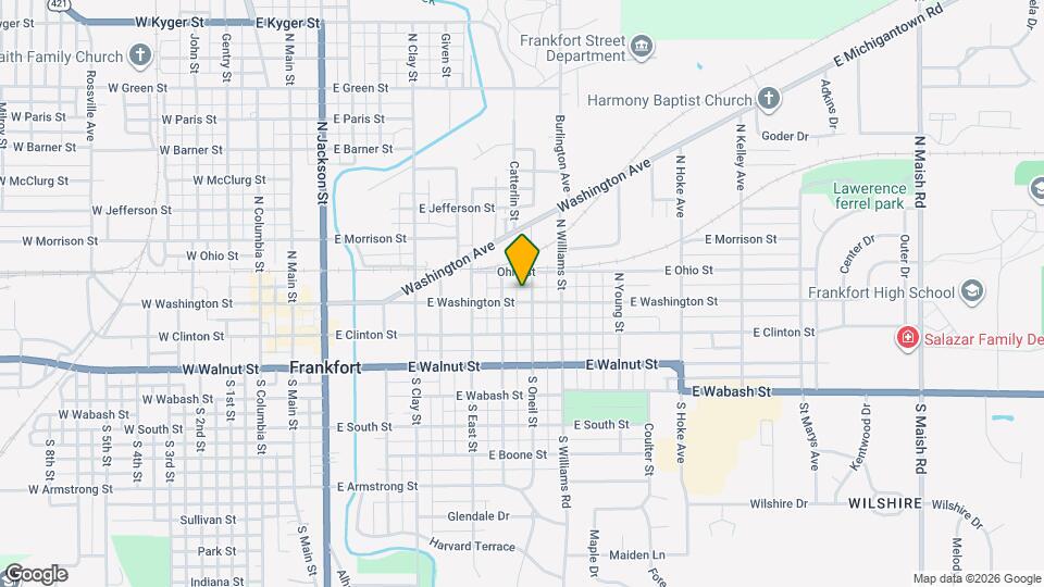 854 E Washington St Map and Location Details