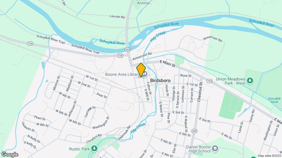 130 N Mill St Map and Location Details