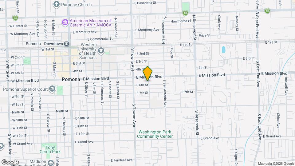 891 E 6th St, Unit 106 Map and Location Details