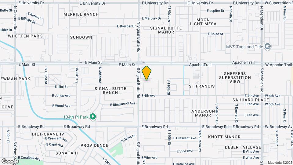 10821 E Arcadia Ave Map and Location Details