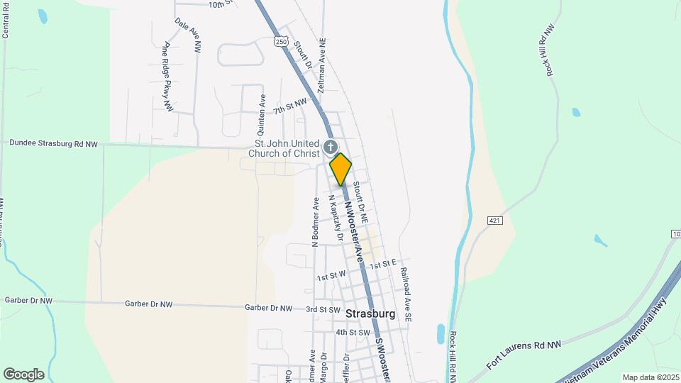 338 N Wooster Ave Map and Location Details