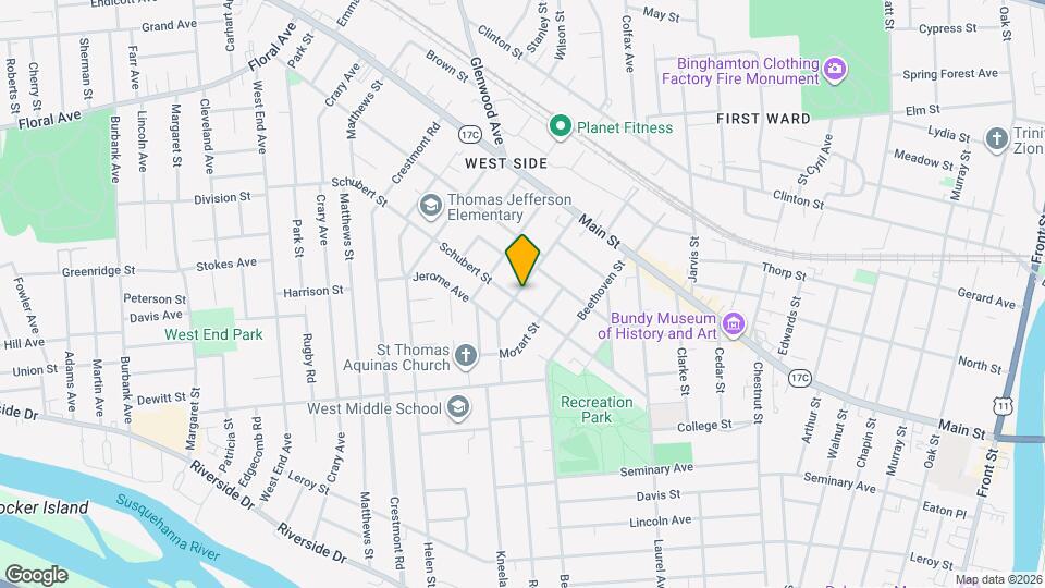 52 Schubert St, Unit 2 Map and Location Details
