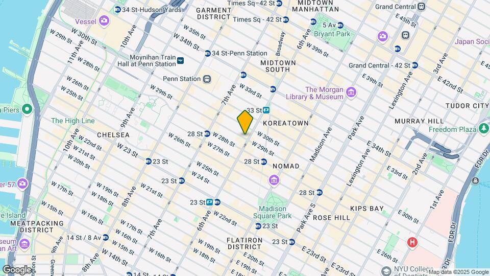 105 W 29th St-Unit -27L Map and Location Details
