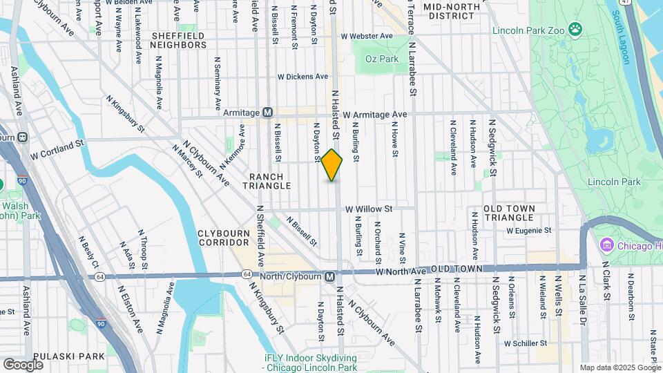 1836 N Halsted St Map and Location Details