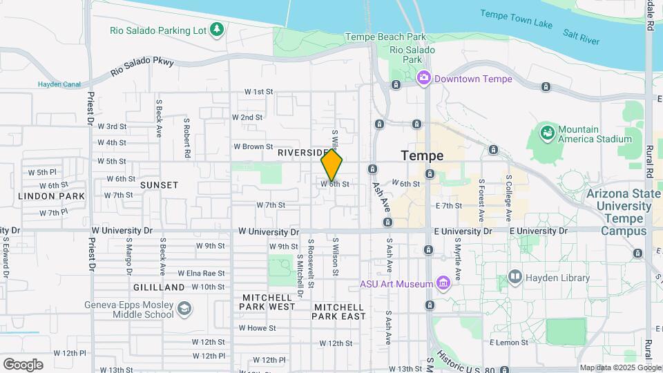 505 W 6th St Map and Location Details