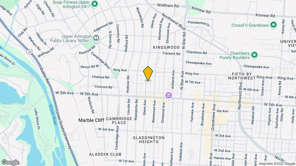 1664 Glenn Ave Map and Location Details