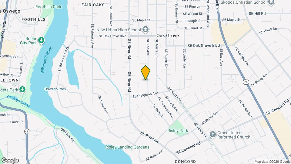 15303 SE Lee Ave Map and Location Details