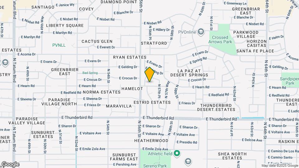 5704 E Estrid Ave Map and Location Details