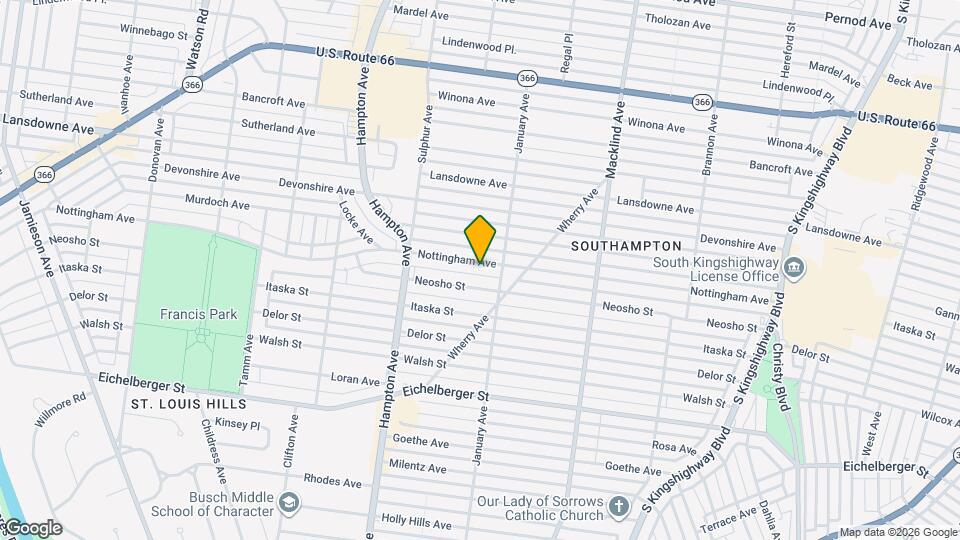 5626 Nottingham Ave Map and Location Details