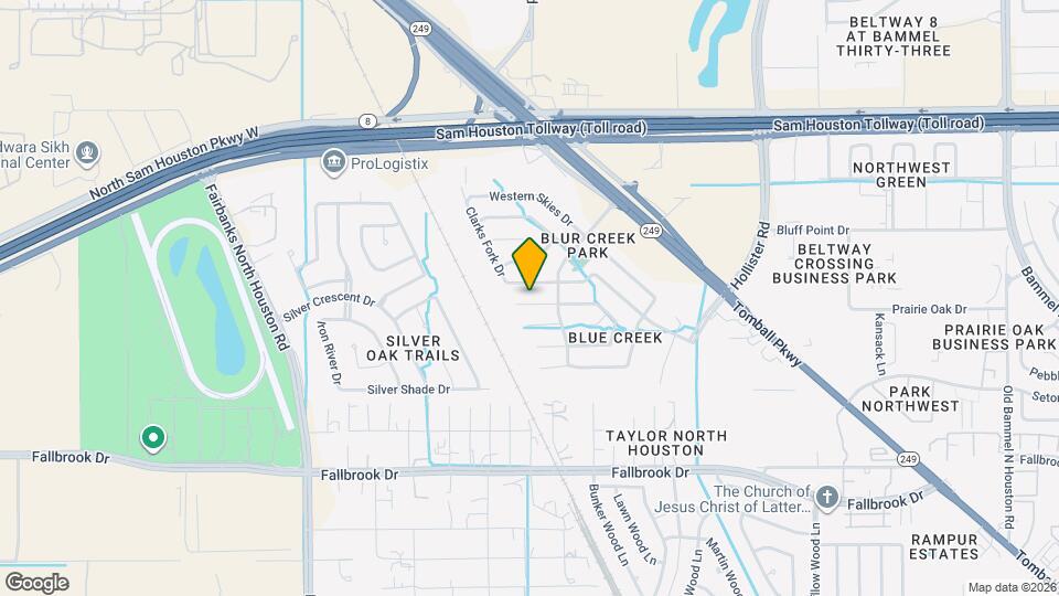 15502 Hensen Creek Dr Map and Location Details