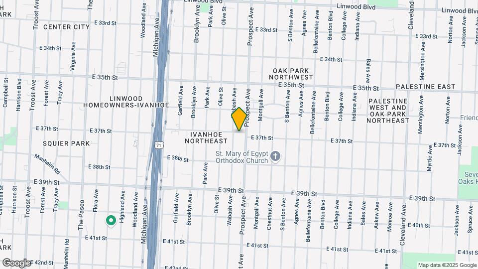 2509 E 37th St, Unit B Map and Location Details