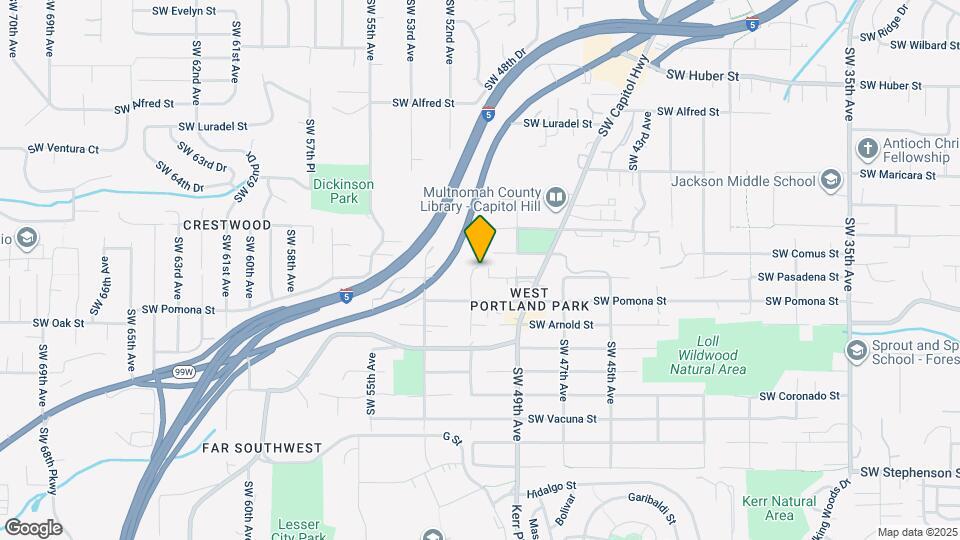 5037 SW Pasadena St Map and Location Details