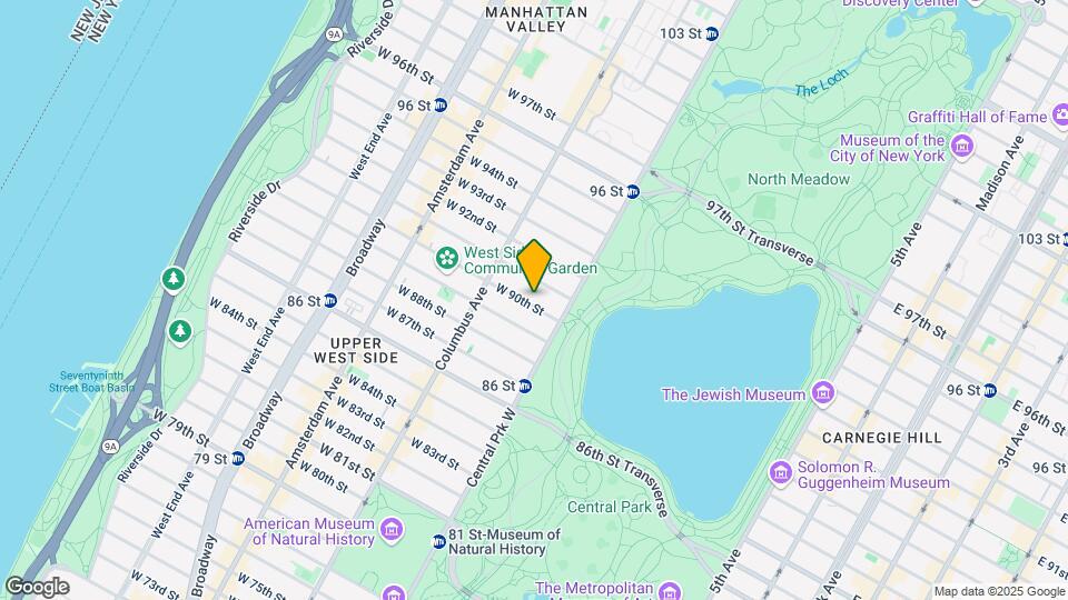 25 W 90th St Map and Location Details