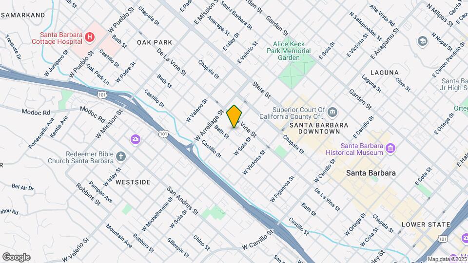 221 W Micheltorena St Mapa y Detalles de la Ubicación