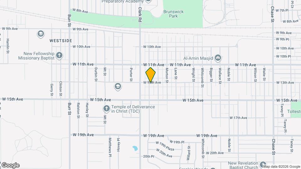 4429 W 13th Ave Map and Location Details