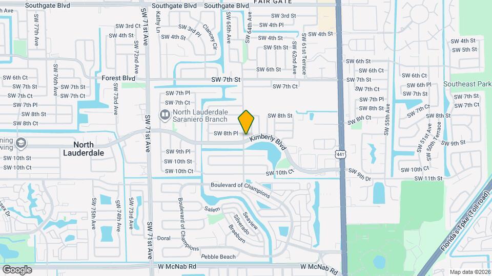 896 SW 64th Ter, Unit 896 Mapa y Detalles de la Ubicación