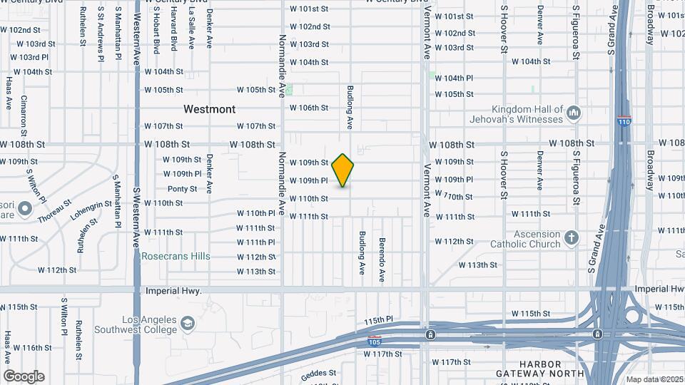 1211 W 110th St Mapa y Detalles de la Ubicación