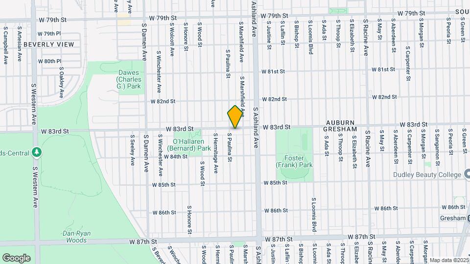 8301 S Paulina St Map and Location Details