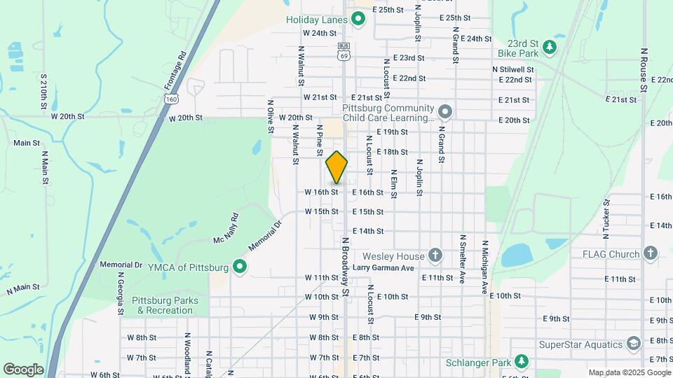 1601 N Broadway St Mapa y Detalles de la Ubicación