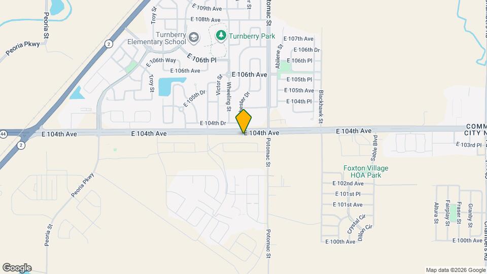 13551 E 103rd Pl Mapa y Detalles de la Ubicación