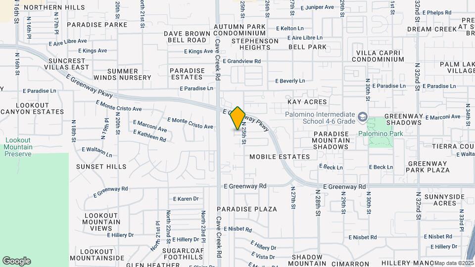 15818 N 25th St Map and Location Details