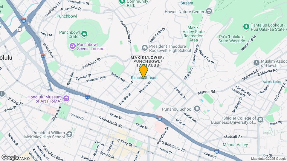 1635 Liholiho St Map and Location Details