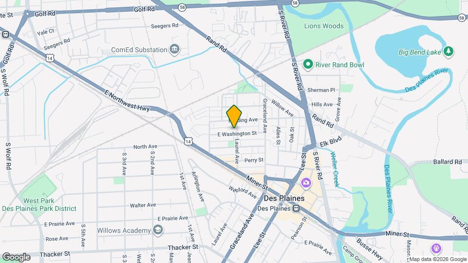 1296 E Washington St Map and Location Details