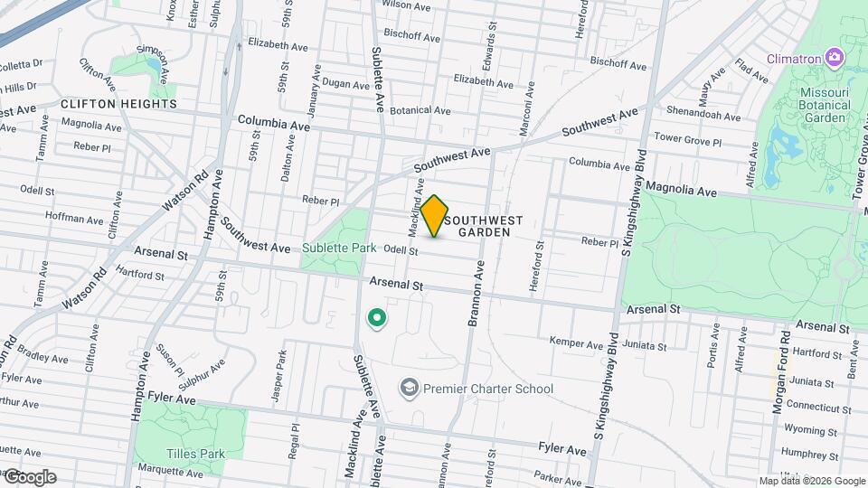 5363 Odell St Map and Location Details