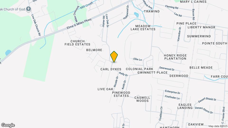 1042 Live Oak Dr Map and Location Details