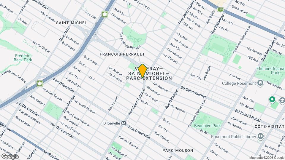 3165 Jean-Talon Rue E Map and Location Details