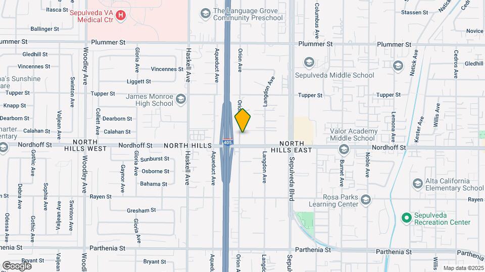 9122 Orion Ave Mapa y Detalles de la Ubicación