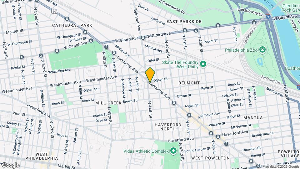 4324-44 Lancaster Ave Mapa y Detalles de la Ubicación