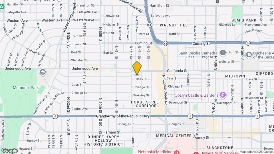 4710 Cass St Mapa y Detalles de la Ubicación