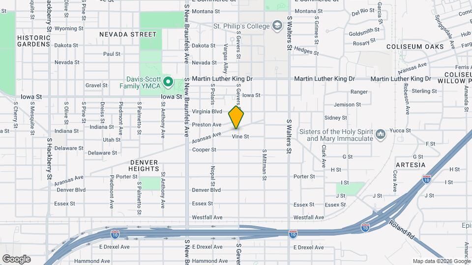 1031 S Gevers St Map and Location Details