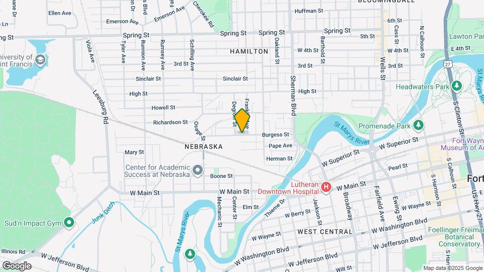 1211 Burgess St Map and Location Details