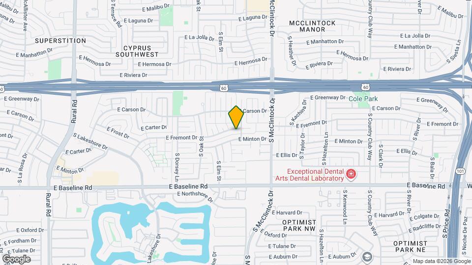 1627 E Fremont Dr Map and Location Details