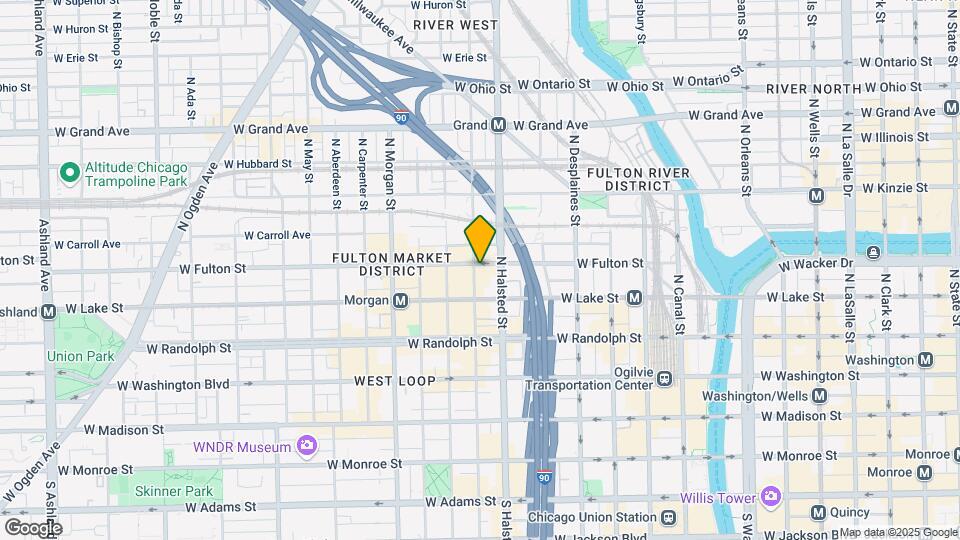821 W Fulton Market Map and Location Details