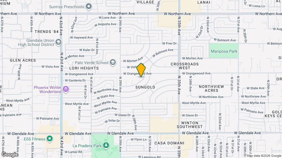3724 W Gardenia Ave Map and Location Details