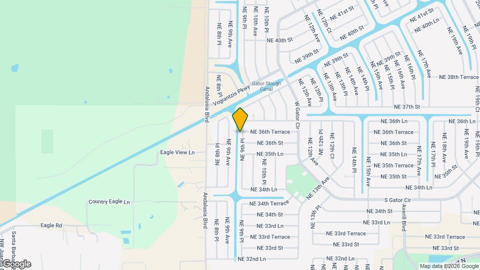 3610 NE 9th Pl Map and Location Details