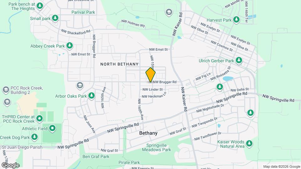 15906 NW Brugger Rd Map and Location Details