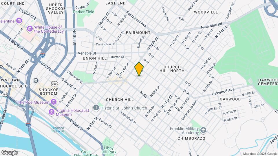 801 N 26th St Map and Location Details