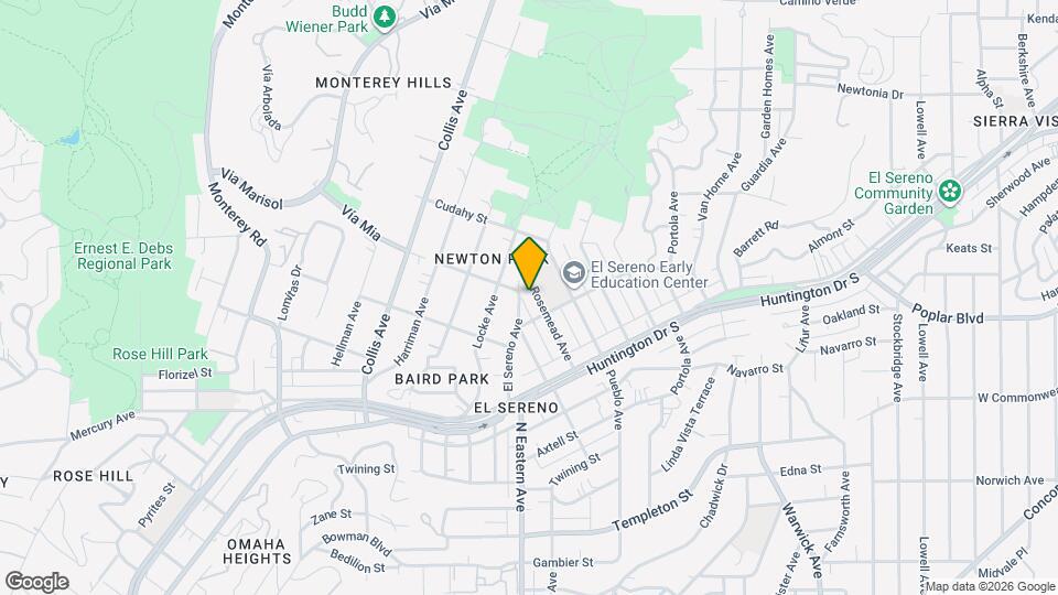3821 Rosemead Ave, Unit 1 Mapa y Detalles de la Ubicación